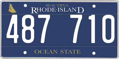 RI license plate 487710