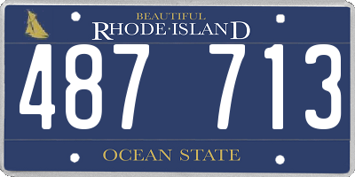 RI license plate 487713