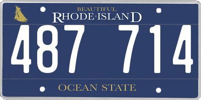 RI license plate 487714