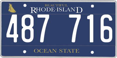 RI license plate 487716