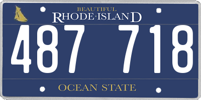 RI license plate 487718