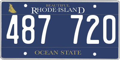 RI license plate 487720