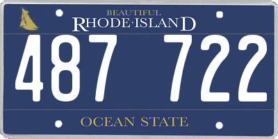 RI license plate 487722