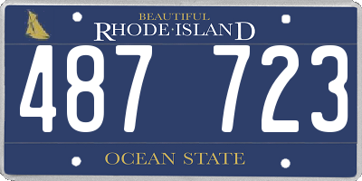 RI license plate 487723