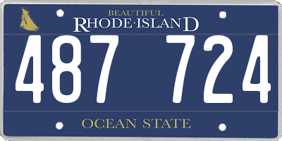 RI license plate 487724