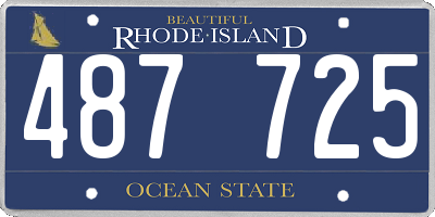 RI license plate 487725