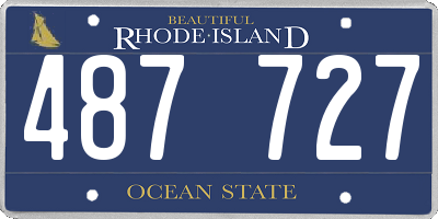 RI license plate 487727