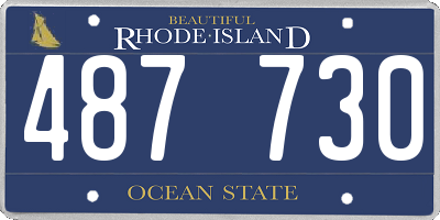 RI license plate 487730