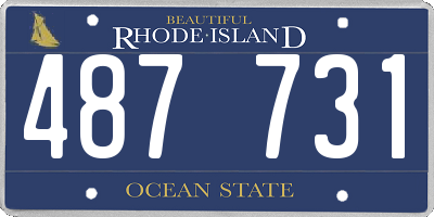 RI license plate 487731