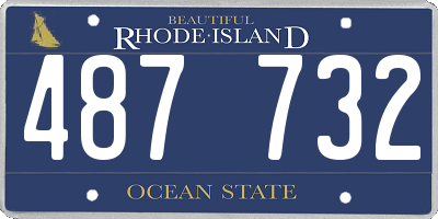RI license plate 487732