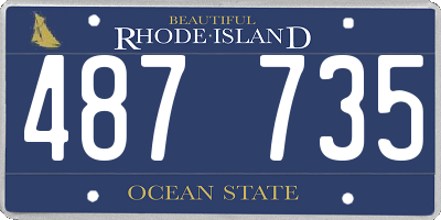 RI license plate 487735