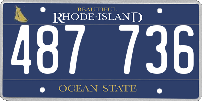 RI license plate 487736