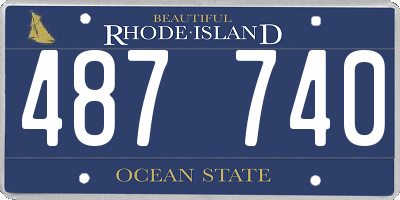 RI license plate 487740