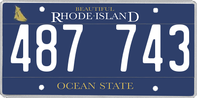 RI license plate 487743