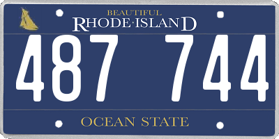 RI license plate 487744