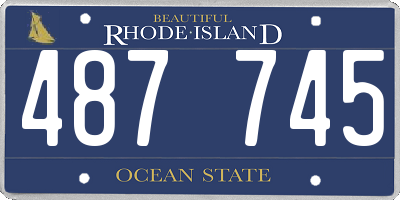 RI license plate 487745