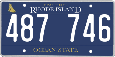 RI license plate 487746
