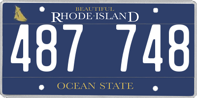 RI license plate 487748