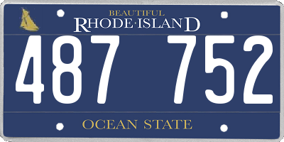RI license plate 487752
