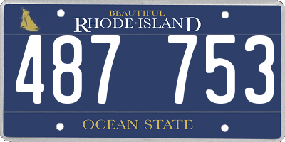 RI license plate 487753
