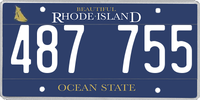 RI license plate 487755