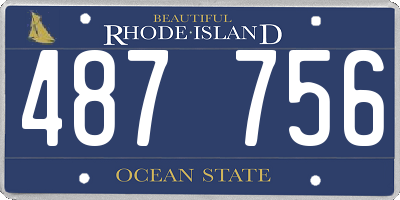 RI license plate 487756