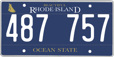 RI license plate 487757