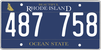 RI license plate 487758