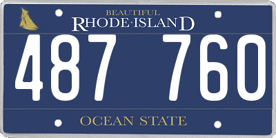 RI license plate 487760