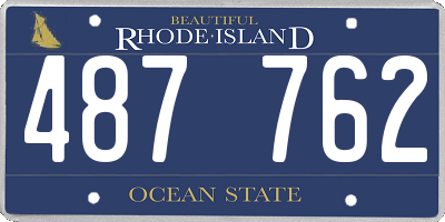 RI license plate 487762