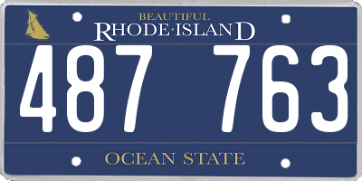 RI license plate 487763