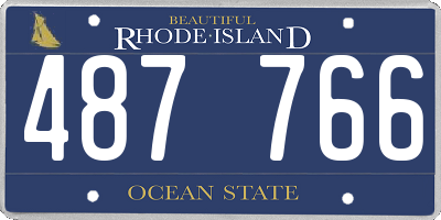 RI license plate 487766
