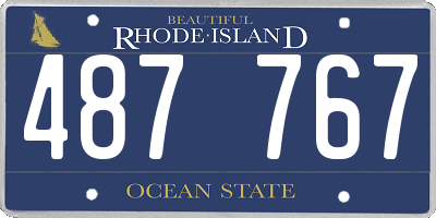 RI license plate 487767