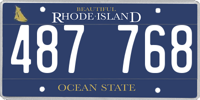 RI license plate 487768