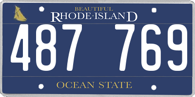 RI license plate 487769