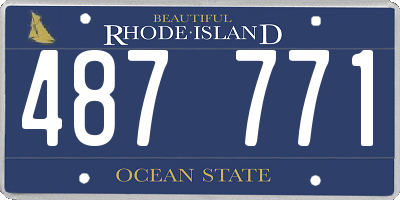 RI license plate 487771