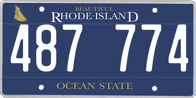 RI license plate 487774