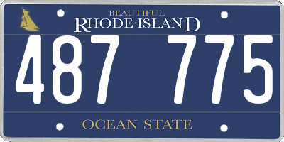 RI license plate 487775