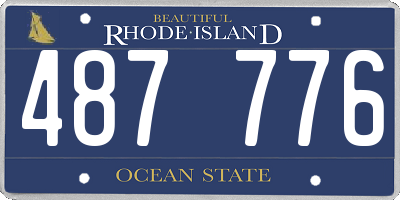 RI license plate 487776