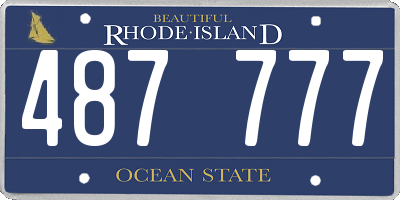 RI license plate 487777
