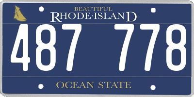 RI license plate 487778
