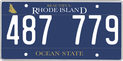 RI license plate 487779