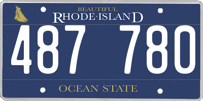 RI license plate 487780