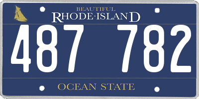 RI license plate 487782