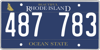 RI license plate 487783