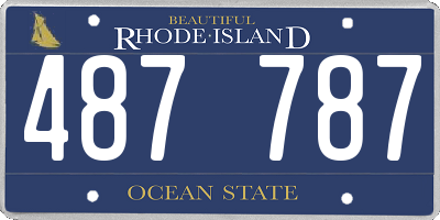 RI license plate 487787