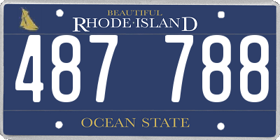 RI license plate 487788