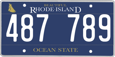 RI license plate 487789