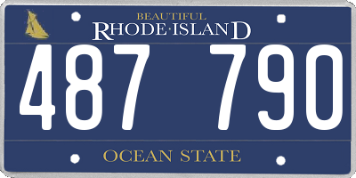 RI license plate 487790