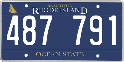 RI license plate 487791